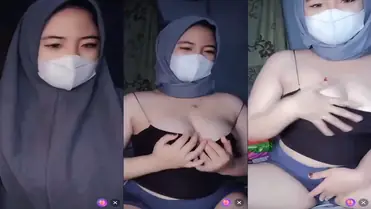 ABG Hijab Masker Remas Nenen