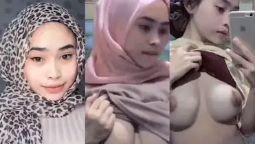 Hijab Pink Cantik Pamer Tubuh Mulus